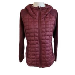 The North Face Women's ThermoBall Hooded Maroon Jacket Medium